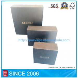 Černý luxusní magnet těsnění skládací papírové krabice